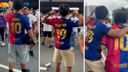Barcelona is present at the Club World Cup... A Real Madrid game was disrupted by a few culés fans