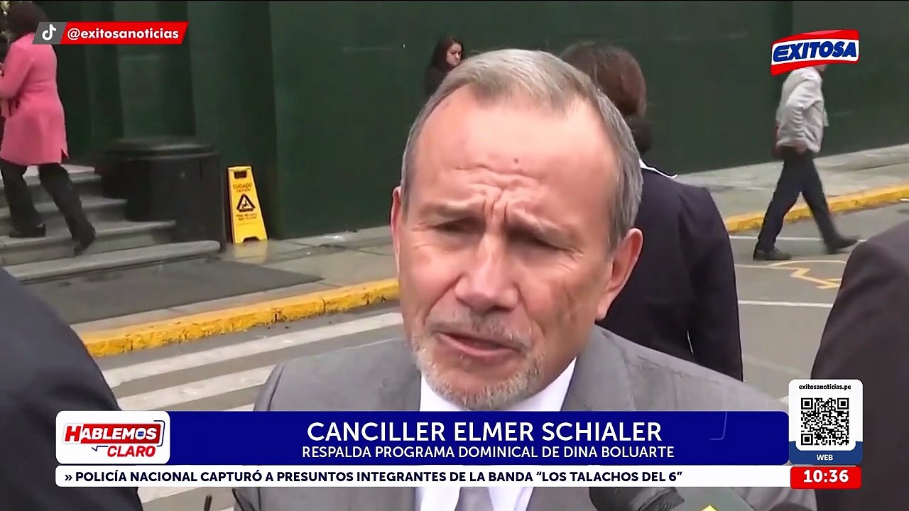 ¡La respalda! Canciller Elmer Schialer consideró "interesante" iniciativa de programa dominical de Dina Boluarte