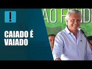 Caiado é vaiado e impedido de falar em evento de Bolsonaro