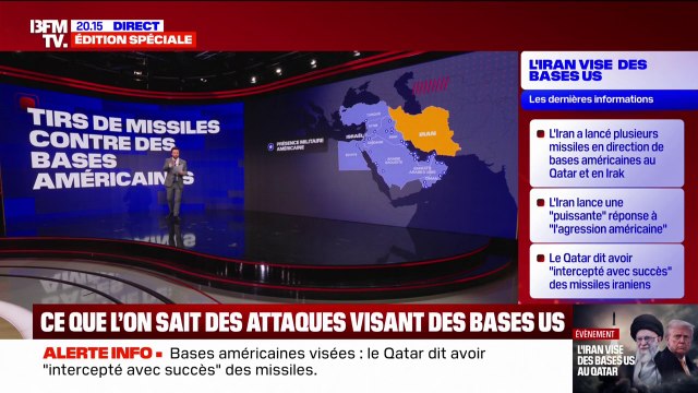 Tirs de missiles iraniens sur des bases militaires américaines : ce que l'on sait