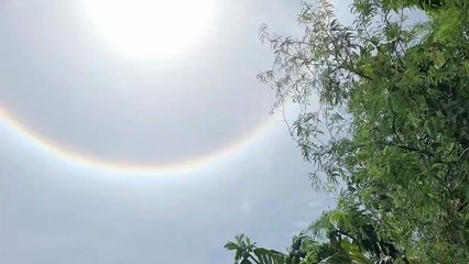 Así se vio el halo solar hoy en República Dominicana