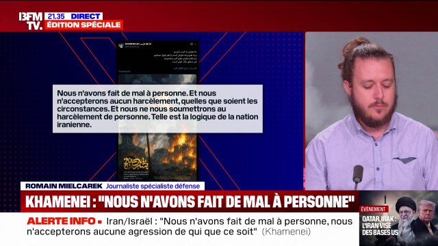 Bases américaines visées par l'Iran: Nous n'avons fait de mal à personne , déclare Ali Khamenei, guide suprême iranien