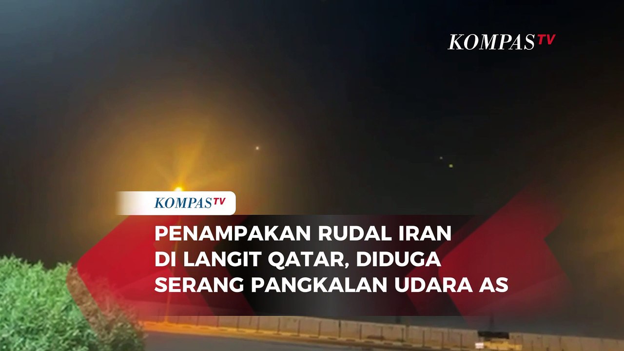 Penampakan Rudal Iran di Langit Qatar, Diduga Serang Pangkalan Udara Amerika