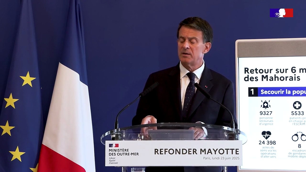 Refondation de Mayotte | Point presse de Manuel Valls, ministre d'Etat, ministre des Outre-mer, le 23 juin 2025 à Oudinot