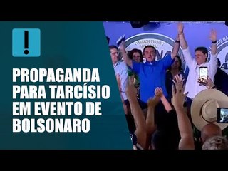 Durante evento com Bolsonaro, prefeito faz propaganda eleitoral de Tarcísio de Freitas