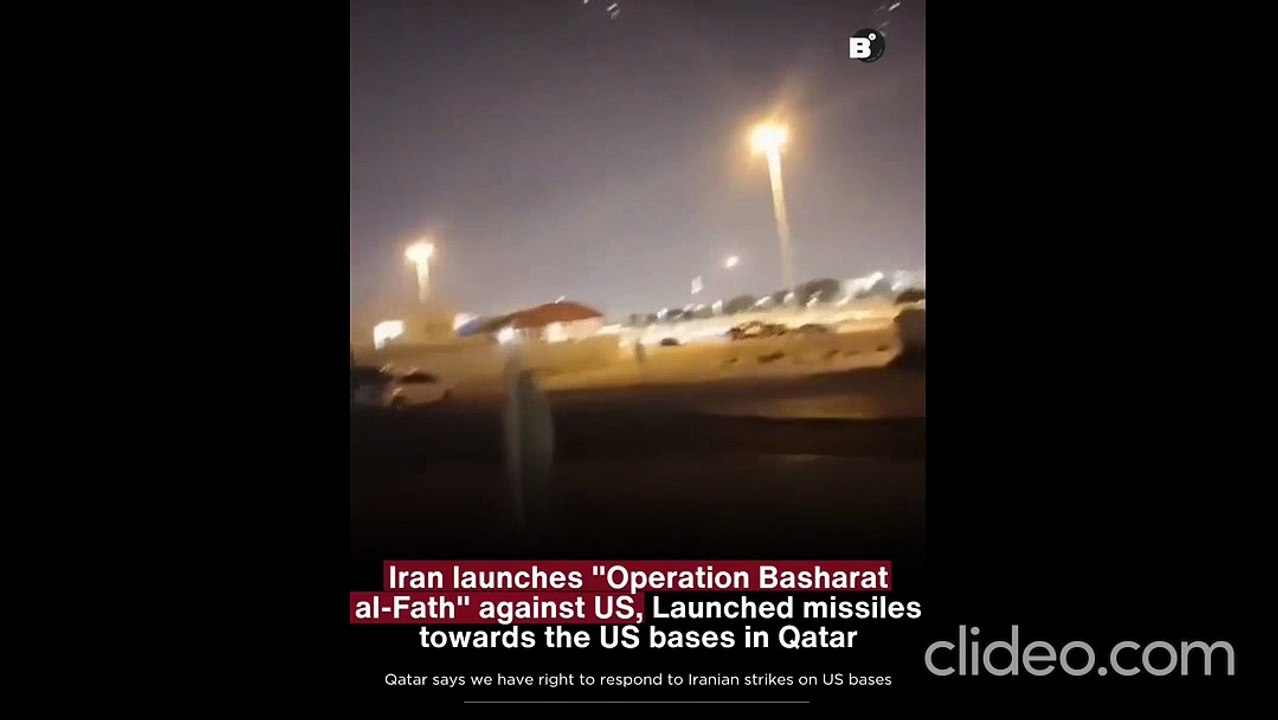 Iran Strikes US Bases in Qatar & Iraq! Missile Interceptions Over Doha (Operation Basharat al-Fath)