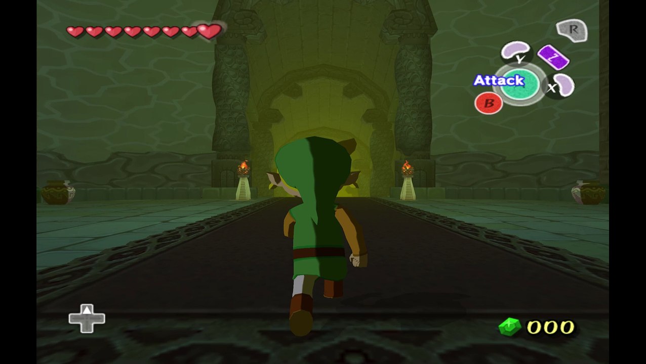 Wind Waker. GanonK Boss room. Going through door back to main area test P1 short video
