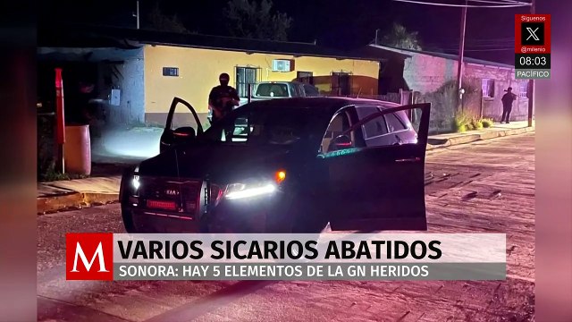 Balacera en Sonora deja cinco elementos de la GN heridos y varios sicarios abatidos