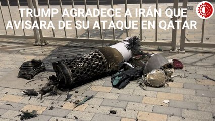 Trump agradece aviso de Irán sobre su ataque en Qatar; lo invita a "seguir en paz"