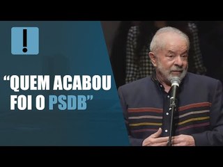 Lula diz que PSDB "acabou" e que banqueiros "só pensam em dinheiro"