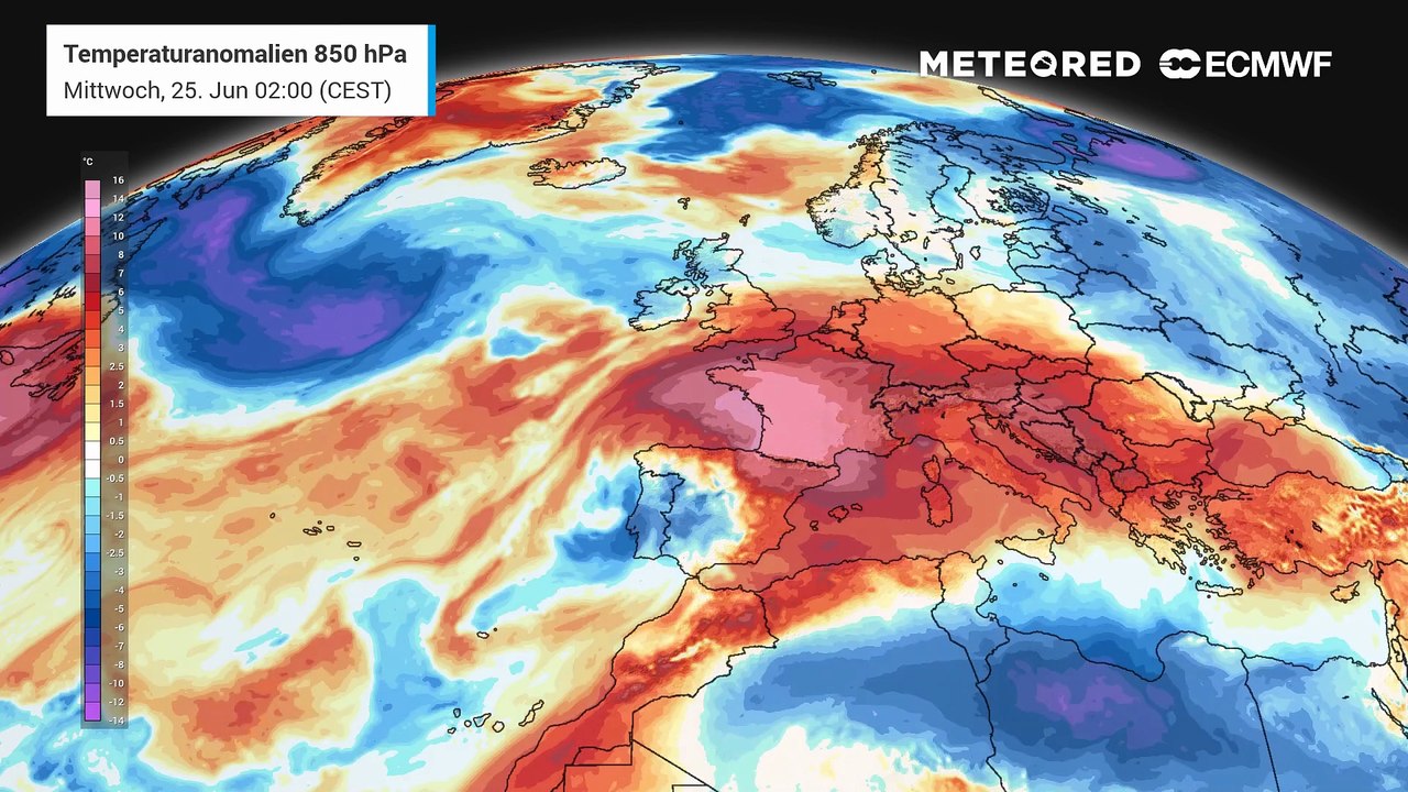 Undgewöhnliche Hitze über Südeuropa - die Hitzeblase schiebt sich auch nach Deutschland