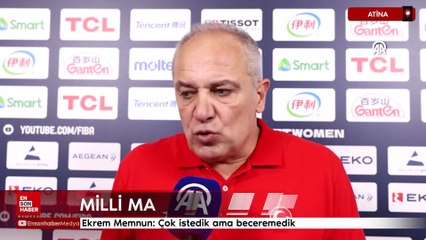 Ekrem Memnun: Çok istedik ama beceremedik