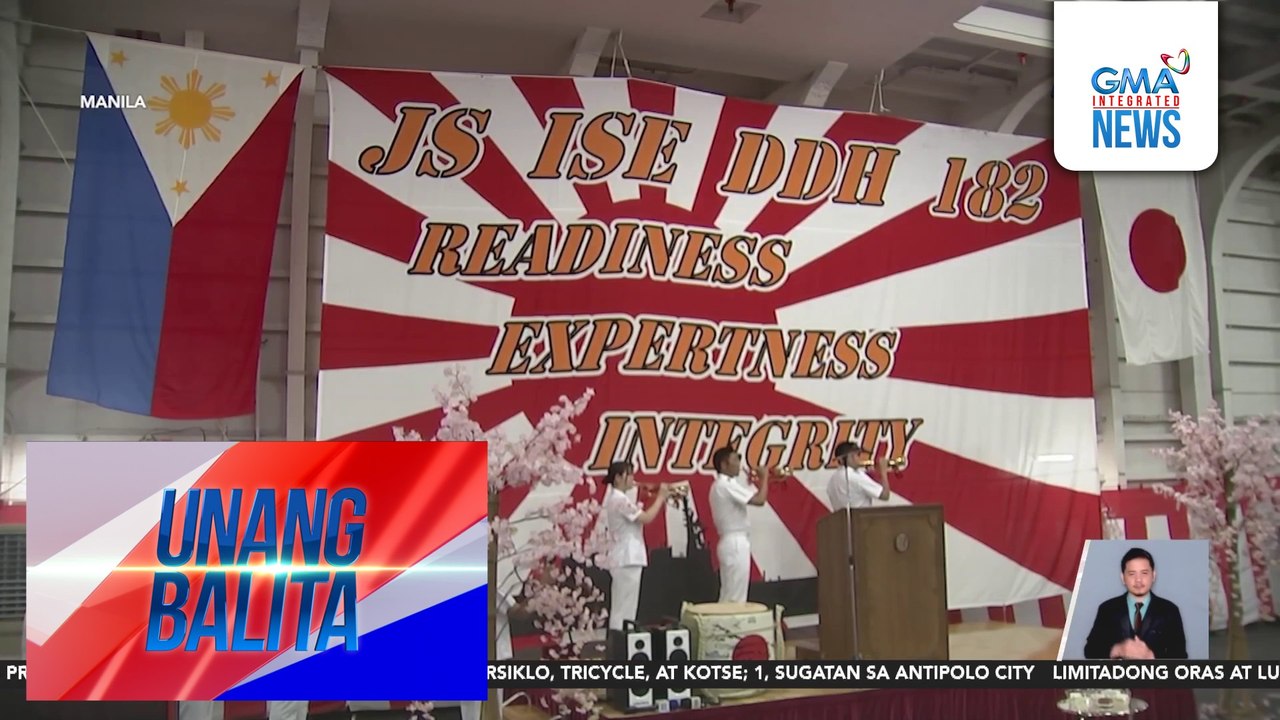 Seremonyang "Kagami Biraki" o pagbubukas ng sake barrel, tampok sa pagdiriwang ng Japan Self-Defense Forces 75th anniversary | Unang Balita