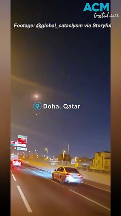 Explosions seen over Doha after Iran targets US base