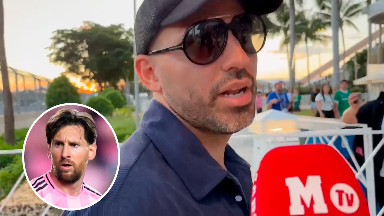Kun Agüero se hace presente en el Mundial de Clubes para apoyar a Lionel Messi