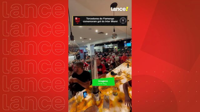 Torcedores do Flamengo comemoram gol do Inter Miami em cima do Palmeiras