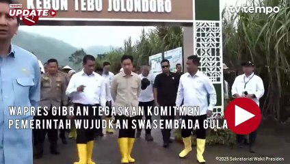 Wapres Gibran Targetkan Swasembada Gula Tercapai Paling Lambat 2027