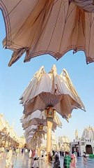 Masjid Nabawi Umbrella close _ Madina Haram Sharif
