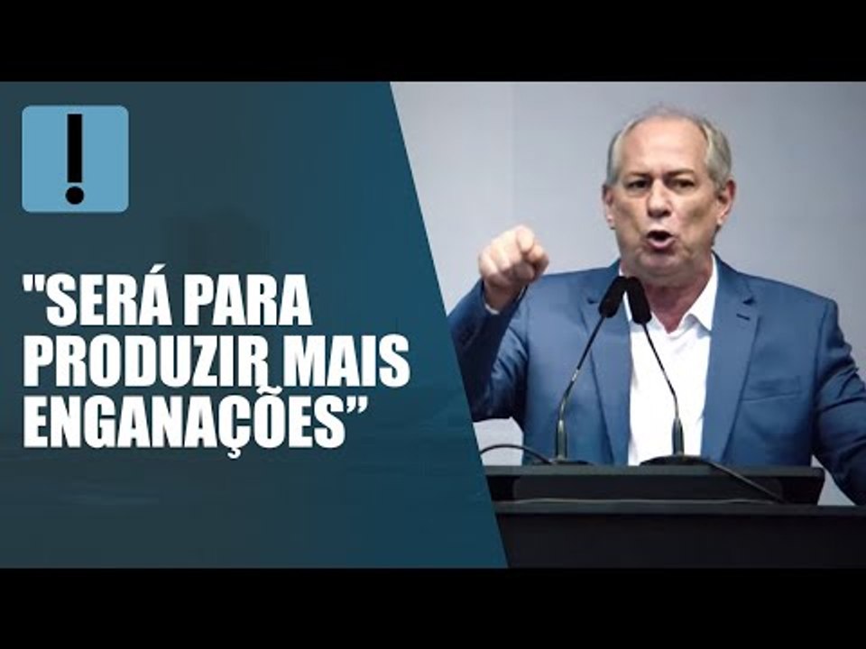Ciro Gomes critica o PT e diz que "os santos são os mesmos", mas estão piores