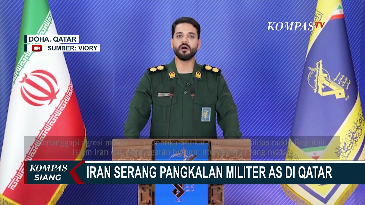 Detik-Detik Iran Membalas! Pangkalan Udara AS di Qatar Diserang Rudal