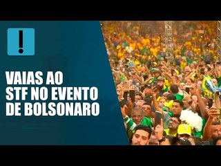 Ministros do STF são vaiados em convenção de Bolsonaro