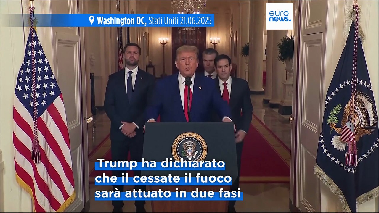 Trump annuncia un cessate il fuoco "completo e totale" tra Israele e Iran