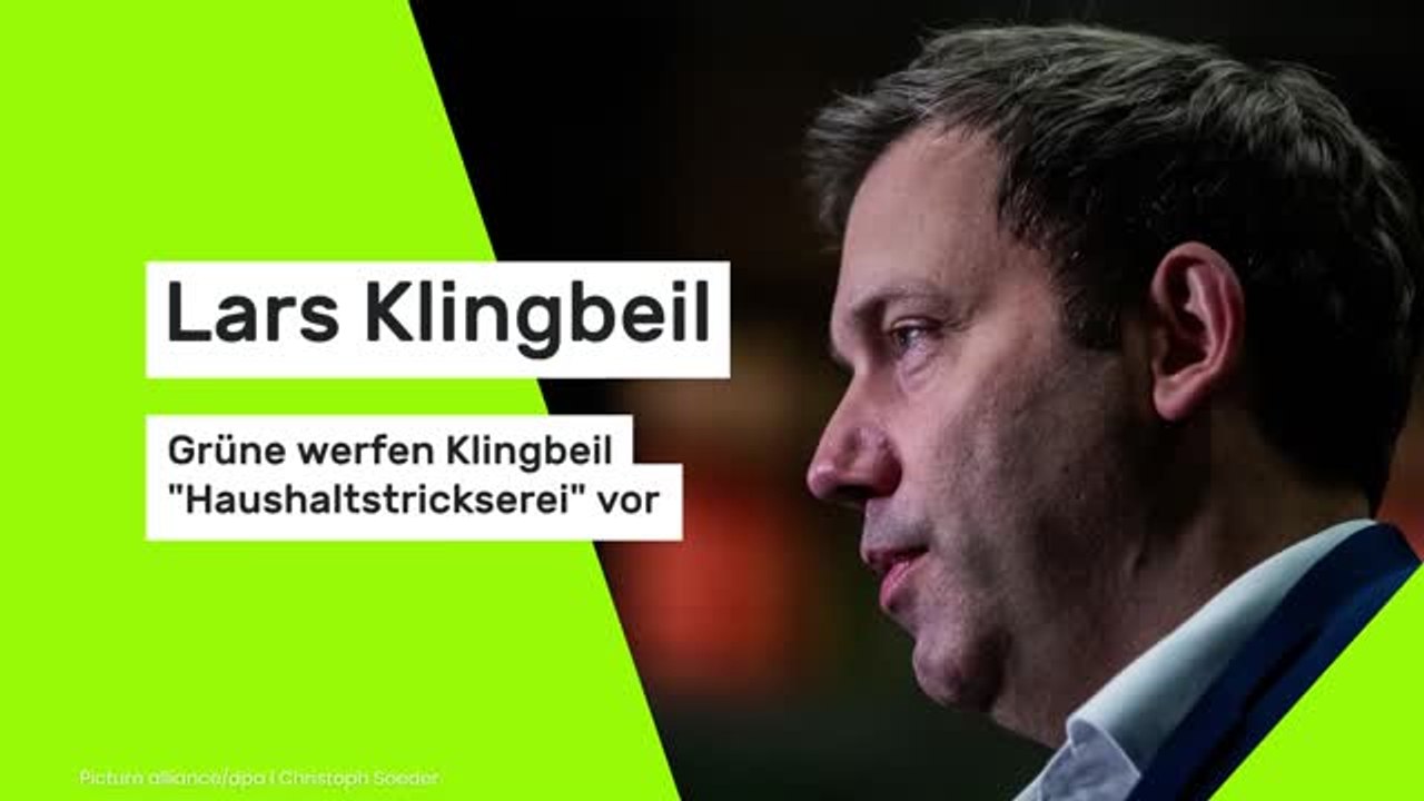 Lars Klingbeil: Grüne werfen Klingbeil "Haushaltstrickserei" vor