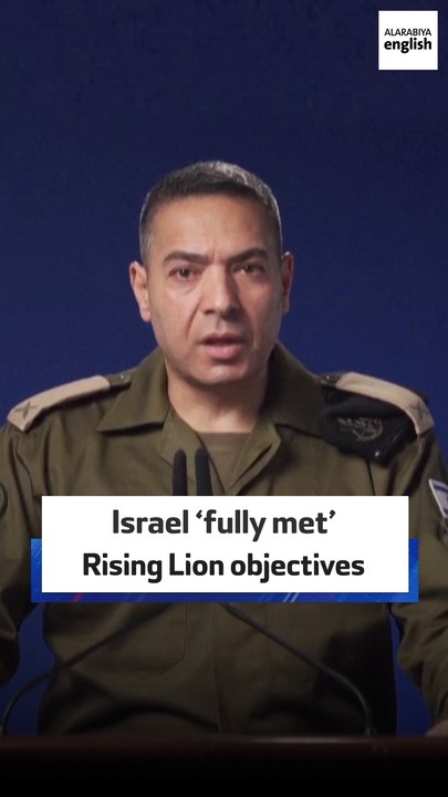 Israel 'fully met' Rising Lion objectives
