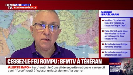 L'Iran accuse Israël d'avoir violé le cessez-le-feu et dément avoir envoyé des missiles sur l'État hébreu