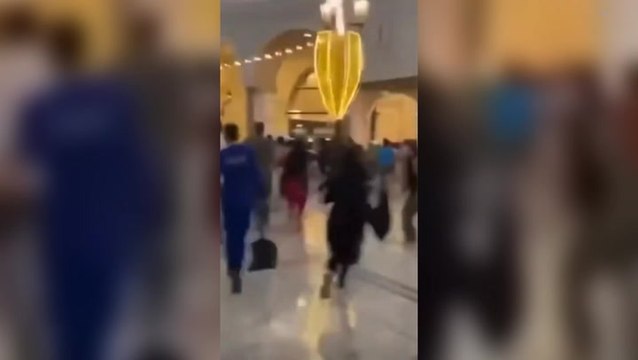 Watch: Shoppers flee mall as Iran launches missile strike on US base in Qatar
