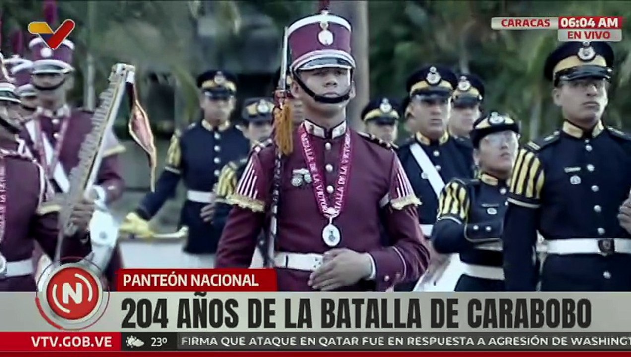 Izada de Bandera en conmemoración de los 204 años de la Batalla de Carabobo y Día del Ejército