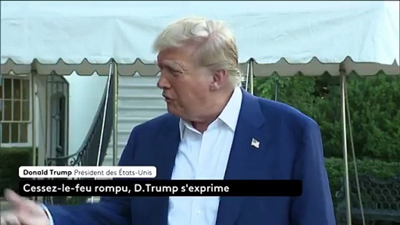 Israël/Iran: Le président américain Donald Trump accuse les deux pays d'avoir violé le cessez-le-feu: "Il faut qu'Israël se calme !" - VIDEO