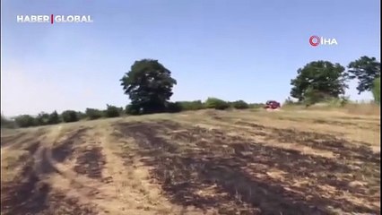 Samanlık deposunda yangın: 200 balya saman kül oldu