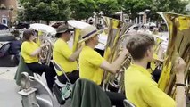 A rousing tune from Crediton Town Band playing in the Town Square on June 15, video Alan Quick IMG_4261