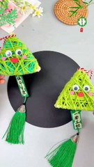 Yarn Wrapped Triangle Charm Craft