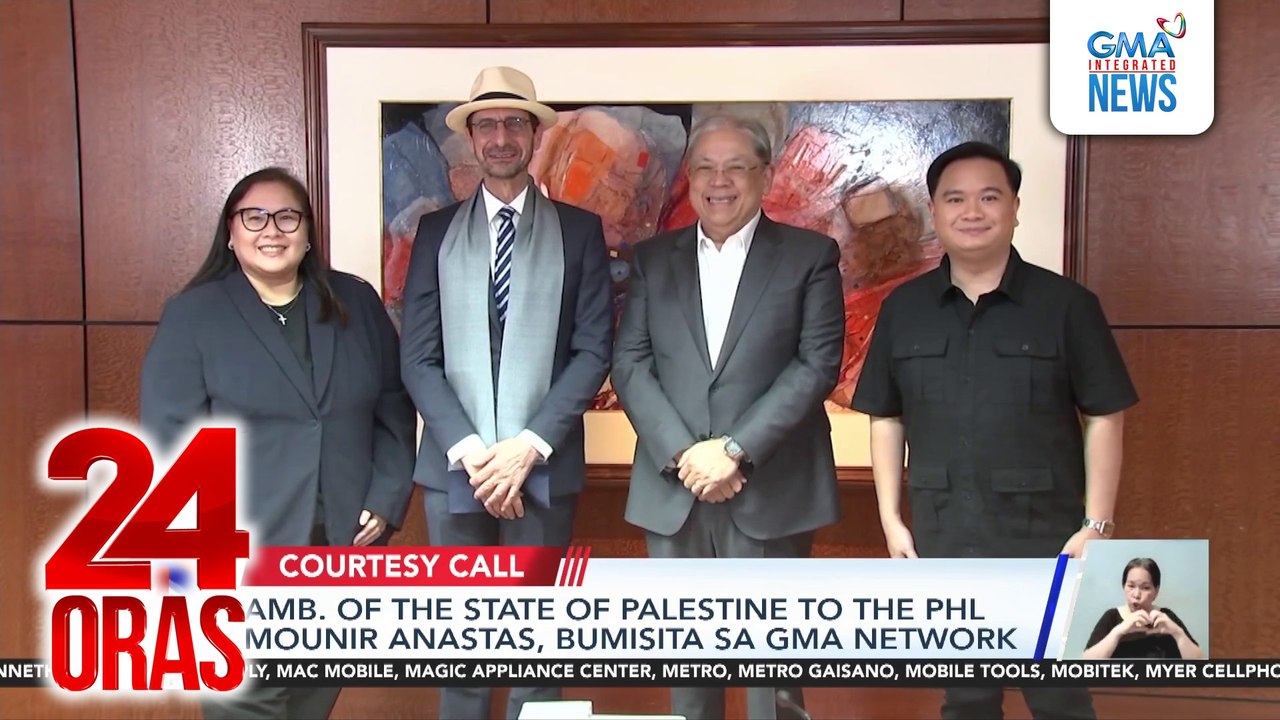 Amb. of the State of Palestine to the Phl Mounir Anastas, bumisita sa GMA Network | 24 Oras