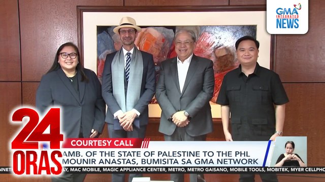 Amb. of the State of Palestine to the Phl Mounir Anastas, bumisita sa GMA Network | 24 Oras