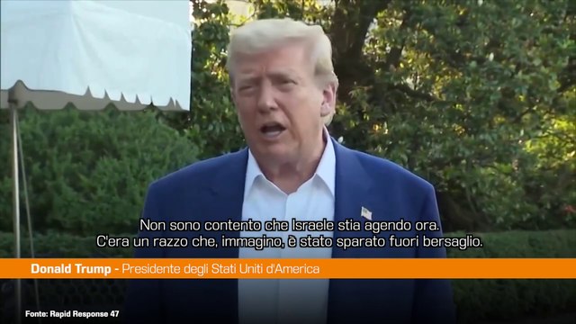Iran, Trump Non sono contento di Israele per violazione tregua