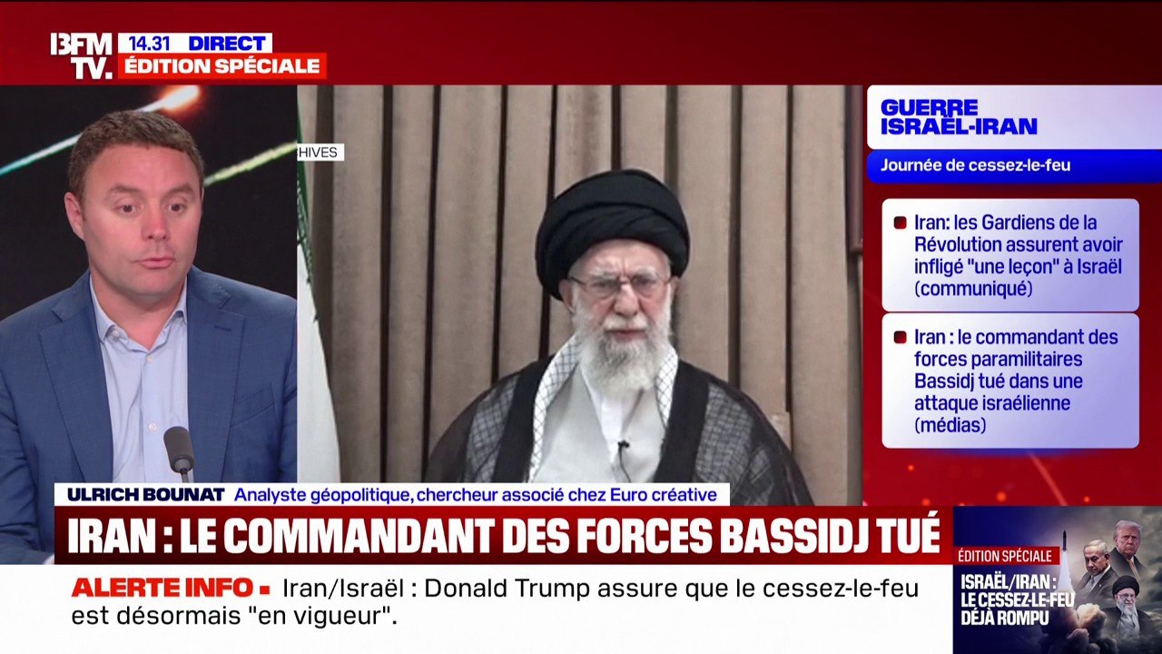 Iran: le commandant des forces paramilitaires Bassidj tué dans une attaque israélienne