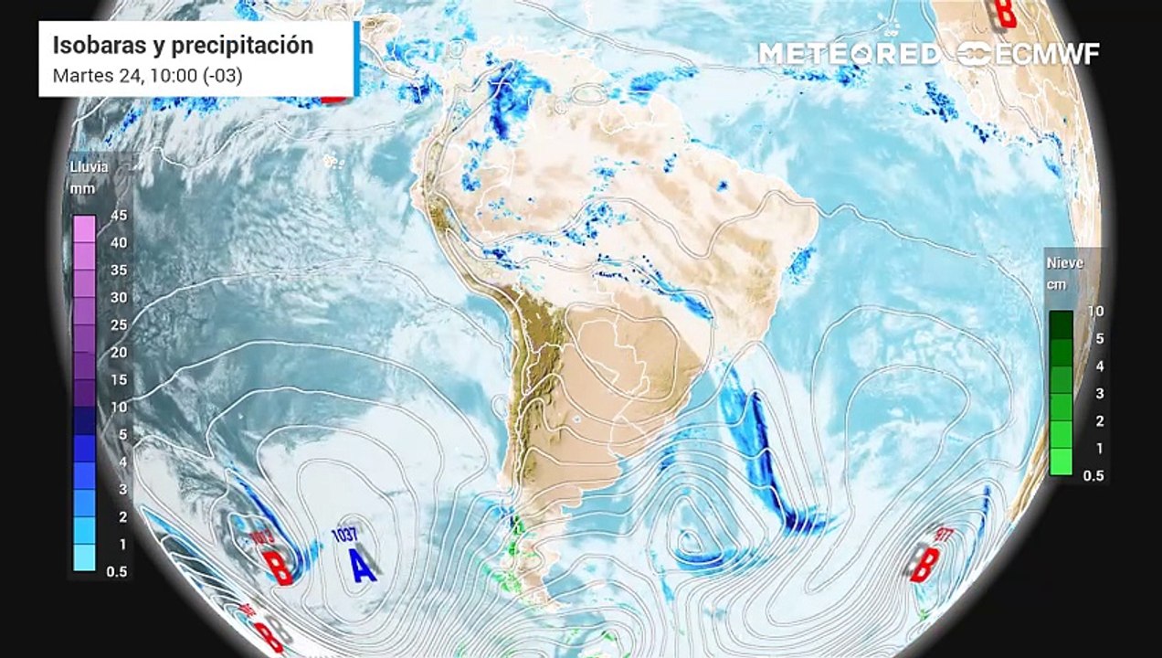 Nuevas nevadas llegarán esta semana a la provincia de Buenos Aires, según el modelo de Meteored: ¿qué pasará en el AMBA?