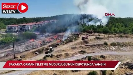 Sakarya Orman İşletme Müdürlüğü'nün deposunda yangın; ormana da sıçradı