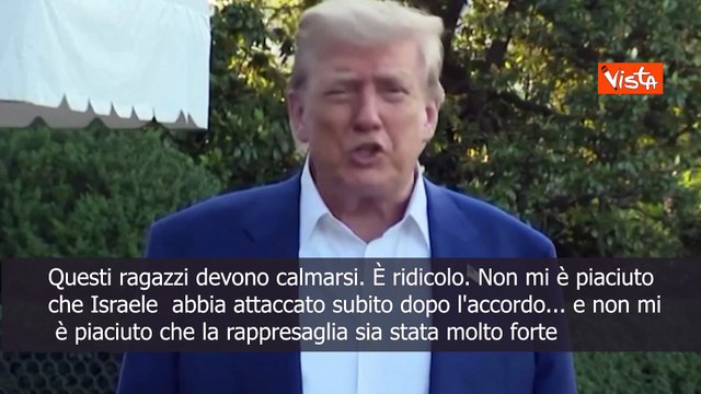 Guerra Iran-Israele, Trump: Non mi è piaciuto che Israele abbia attaccato dopo accordo tregua