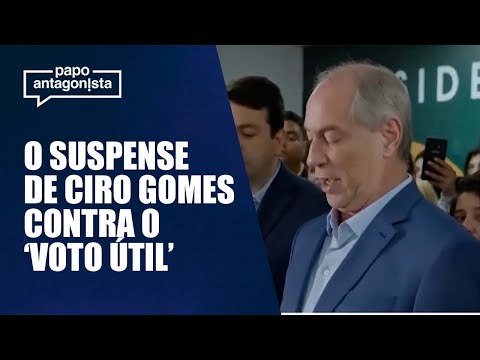 Ciro Gomes condena 'voto útil' e diz que país sofrerá a maior fraude eleitoral da história