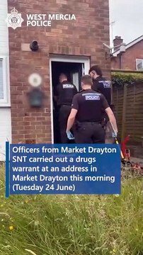 Police seize hundreds of cannabis plants in drugs bust in Market Drayton. Video: West Mercia Police