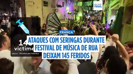 Ataques com seringas durante festival de música de rua em França deixam 145 feridos