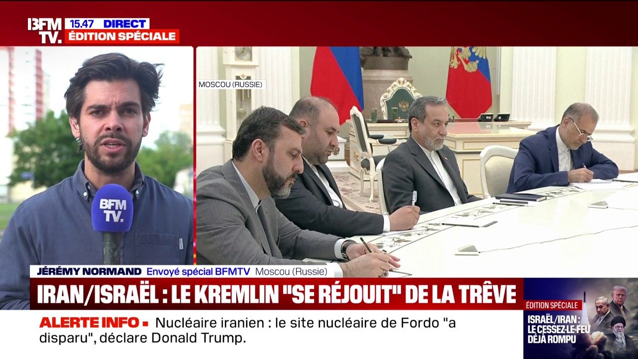 Cessez-le-feu entre l'Iran et Israël: la Russie "se réjouit" de cette trêve