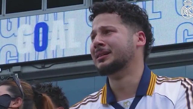 Las lágrimas de los aficionados del Real Madrid al conocer a los jugadores