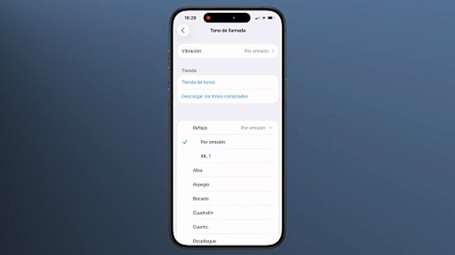 Tono de llamada de iOS 26