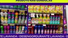 Elementos: Desengordurante Lavanda nas gôndolas do Brasil