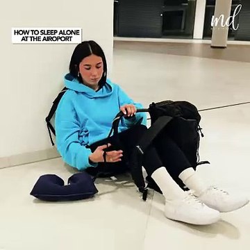 Travelling alone? This is how you can safely sleep at the airport! 😴